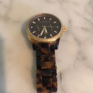 Michael Kors tortoise shell watch